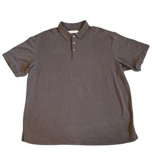 Men’s Tommy Bahama Modal Brown Stripe Short Sleeve Polo Size XXL